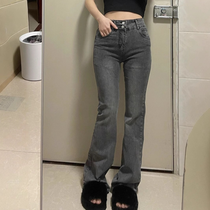 Vintage High Street Flared Jeans for Women 2025 Autumn and Winter New Versatile High-Waisted Slimming Straight Long Pants Trendy Ins