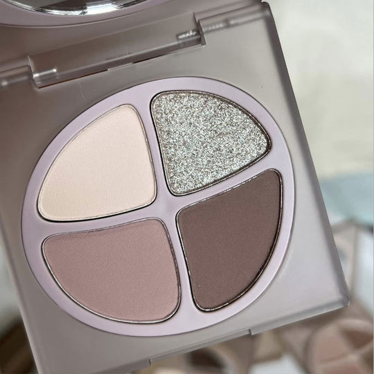 Cuidai Four-Color Eye Shadow Palette Pearlescent Matte Original Nude Color Female Natural Multi-Purpose Contouring Highlight Processing Custom Oem
