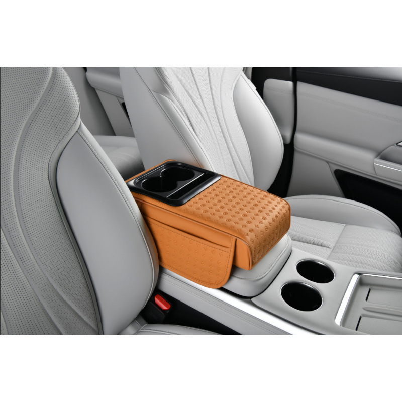 Armrest box pad, Fushou Box Cup Holder - gold