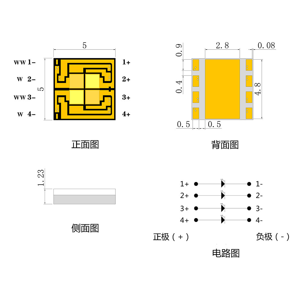 ���Ҷ���5050˫ɫ��led����12W20W�׹����ů�׹�5050�մ�led����