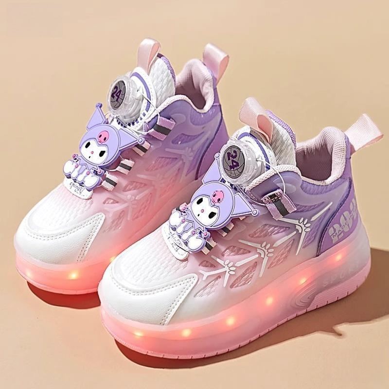Girls' Heelys Shoes Spring New Children's Heelys Shoes Luminous Double Wheels Retractable Girls Free Shipping to Home Package