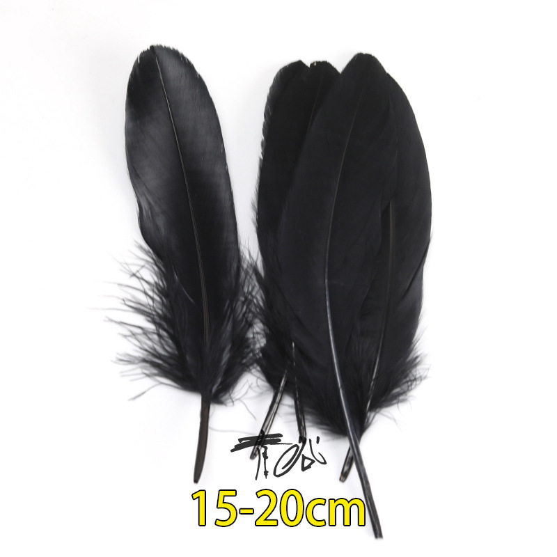 Plumas negras al por mayor DIY accesorios de decoración de ropa accesorios escenas de diseño de fábrica de plumas tienda directa
