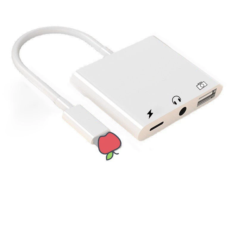 Подходит для адаптера Apple Type-C 3‑в‑1 OTG конвертер USB с дополнительным 3,5 мм разъёмом для наушников, OTG-адаптер