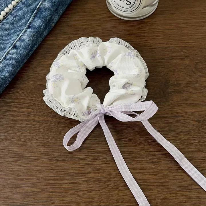 2026 nuevo estilo coreano super grande anillo de pelo intestino grande niñas de alto nivel de sensación de cabello de flores cuerdas de cabello de cordón de goma adornos para el cabello