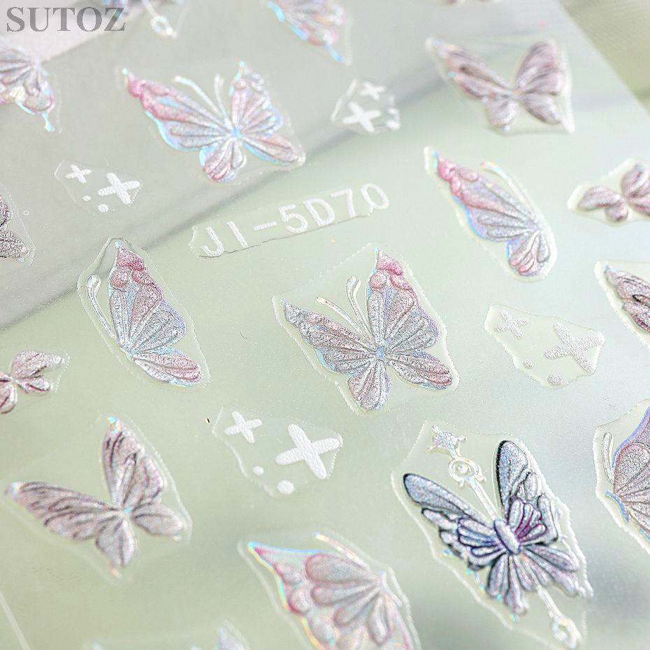 10g Weight Nail Decoration Accessories Nail Supplies Sweet Butterfly Plastic Nail Decoration Accessories 1 Piece