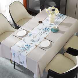 桌布防水防油免洗ins风北欧网红长方形餐桌布pvc茶几台布学生桌垫