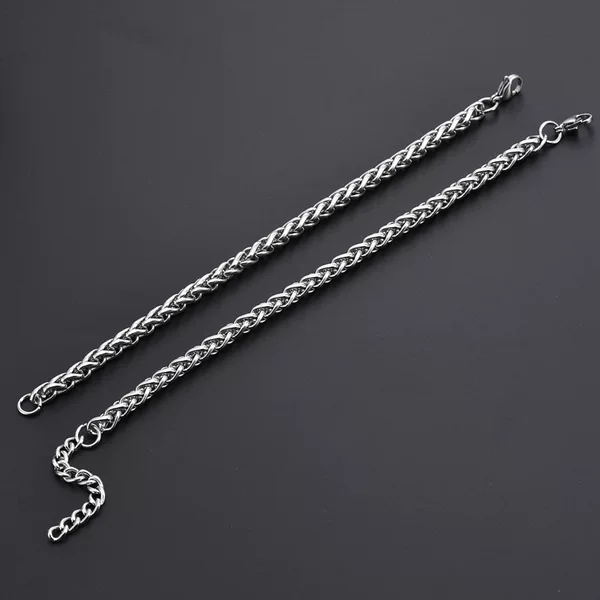 Hot-selling domineering men's hip-hop titanium steel bracelet stainless steel flower basket keel chain men's and women's steel color personalized bracelet wear