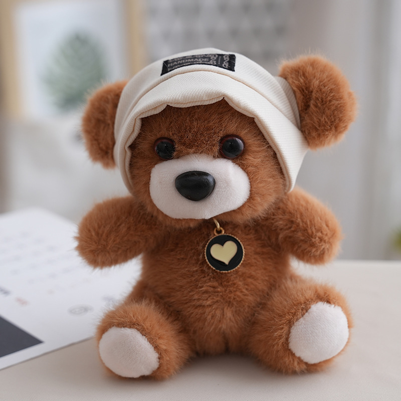 インターネット有名人かわいい帽子クマペンダントぬいぐるみ人形クマバッグペンダントキーホルダー布人形人形|undefined