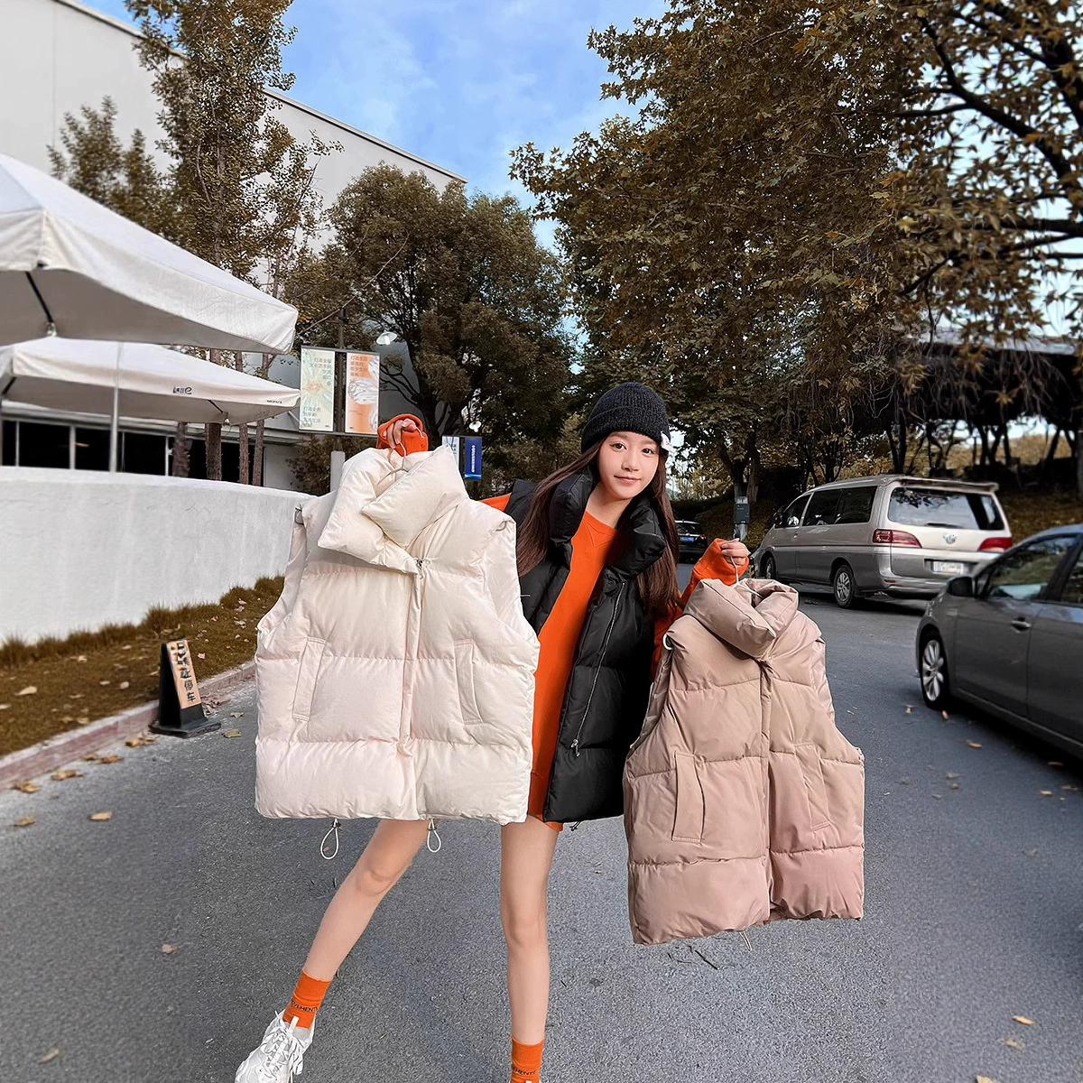 秋冬新款羽绒棉马甲女短款外套宽松百搭立领棉马夹背心坎肩外穿