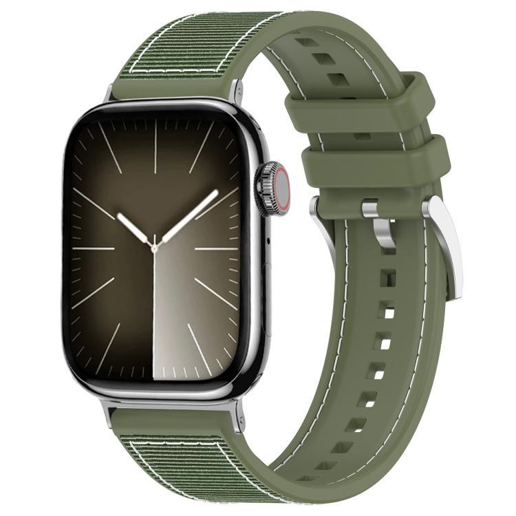 xDfind Nylon compuesto trenzado correa de silicona para Apple Watch 42 / 44 / 45 / 46 / 49mm 22