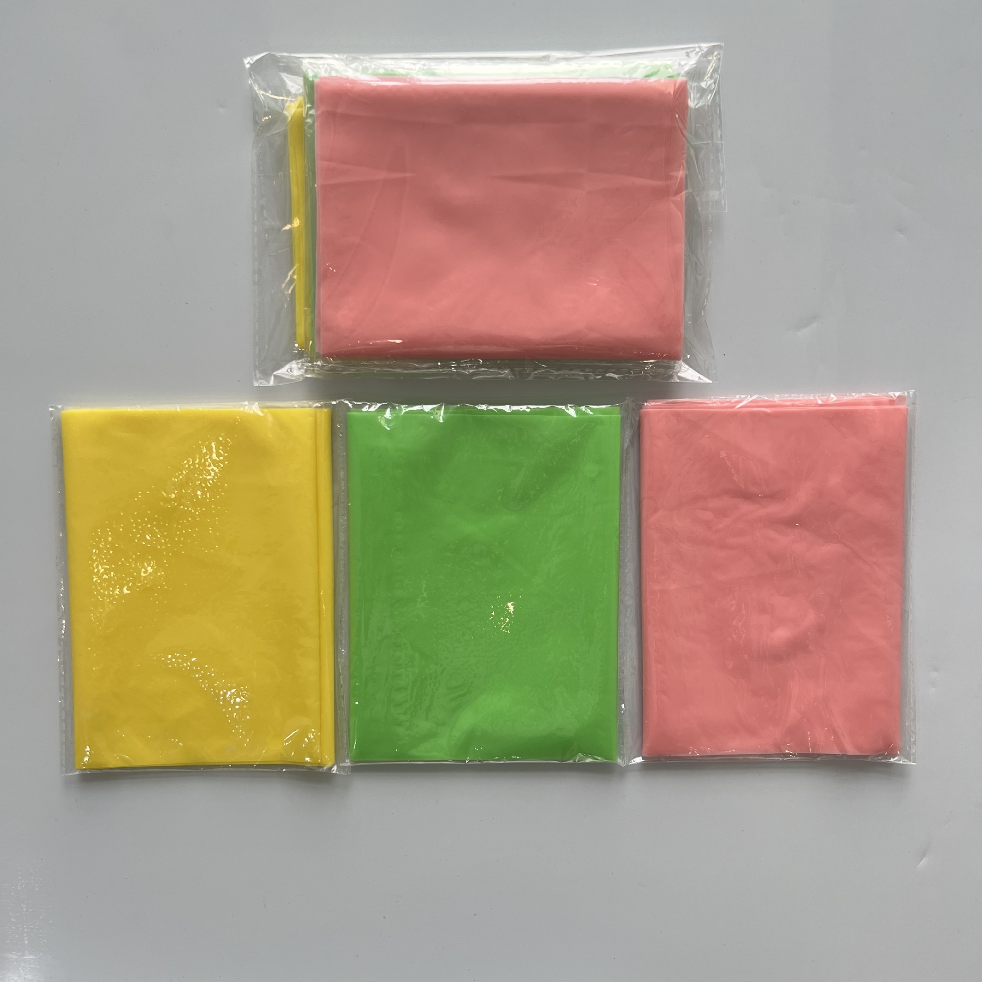 Three packs yellow + green + pink