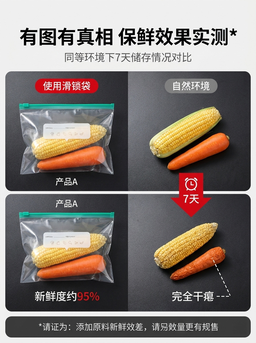 Cross-border thickened fresh-keeping sealed bag household ziplock self-sealing plastic packaging bag refrigerator freezer special sealed