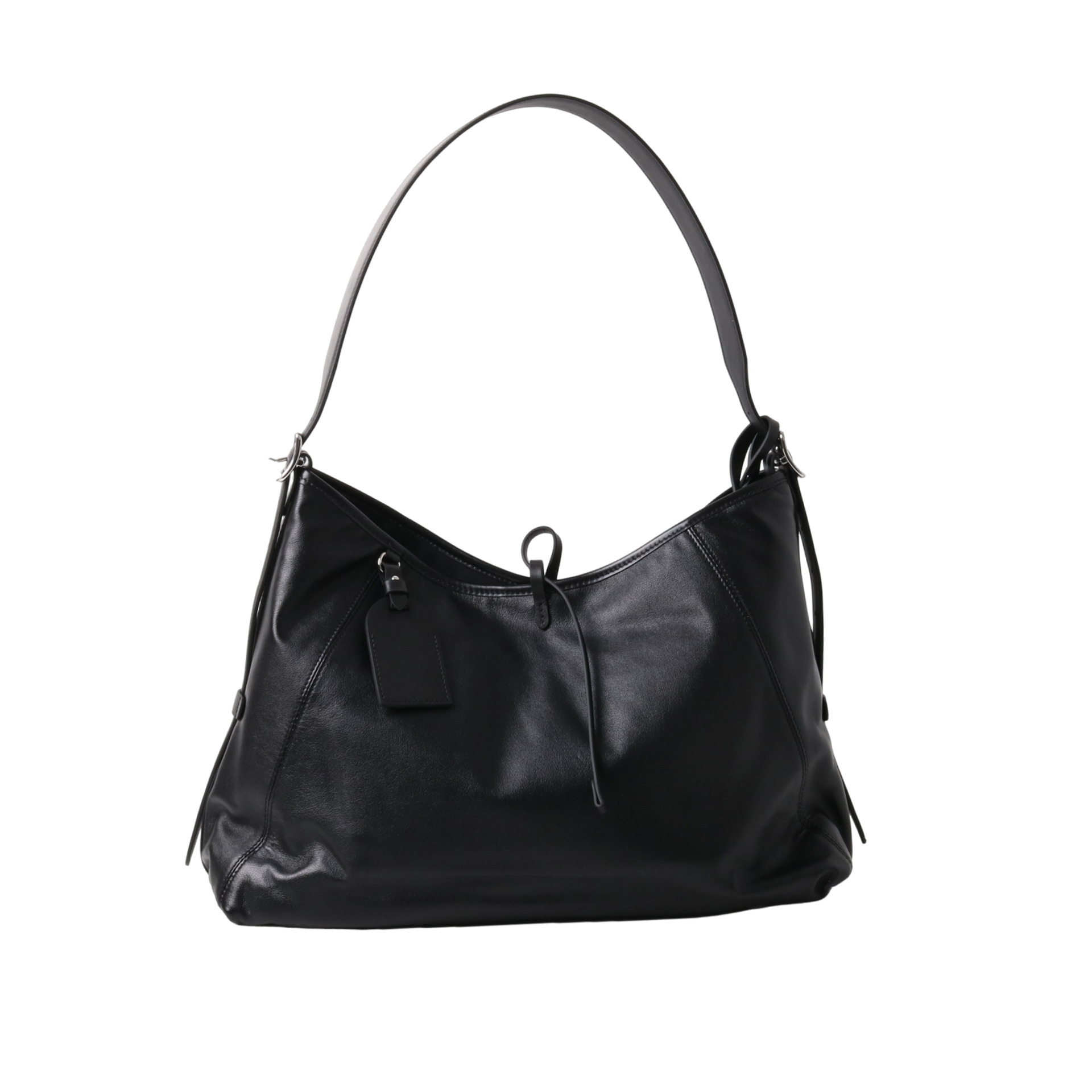 First Layer Soft Cowhide Leather, 2025 New Arrival, Warrior Black Motorcycle Single Shoulder Messenger Bag, Women's Genuine Leather Chain Tote Bag, Large - Thumbnail 5