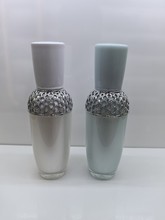 50ml 珠光白，浅绿色乳液瓶