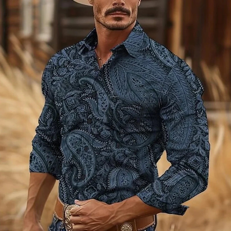 Hombre 2024 nuevo estilo de alta calidad guapo otoño camisa de botones de manga larga top marca de moda MB12