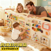 跨境专供宝宝早教启蒙忙碌板洞洞板益智玩具diy配件忙碌屋毛毡板