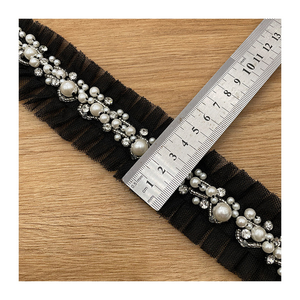 Pearl pressure folding side handmade beaded rhinestone pearl pearl…