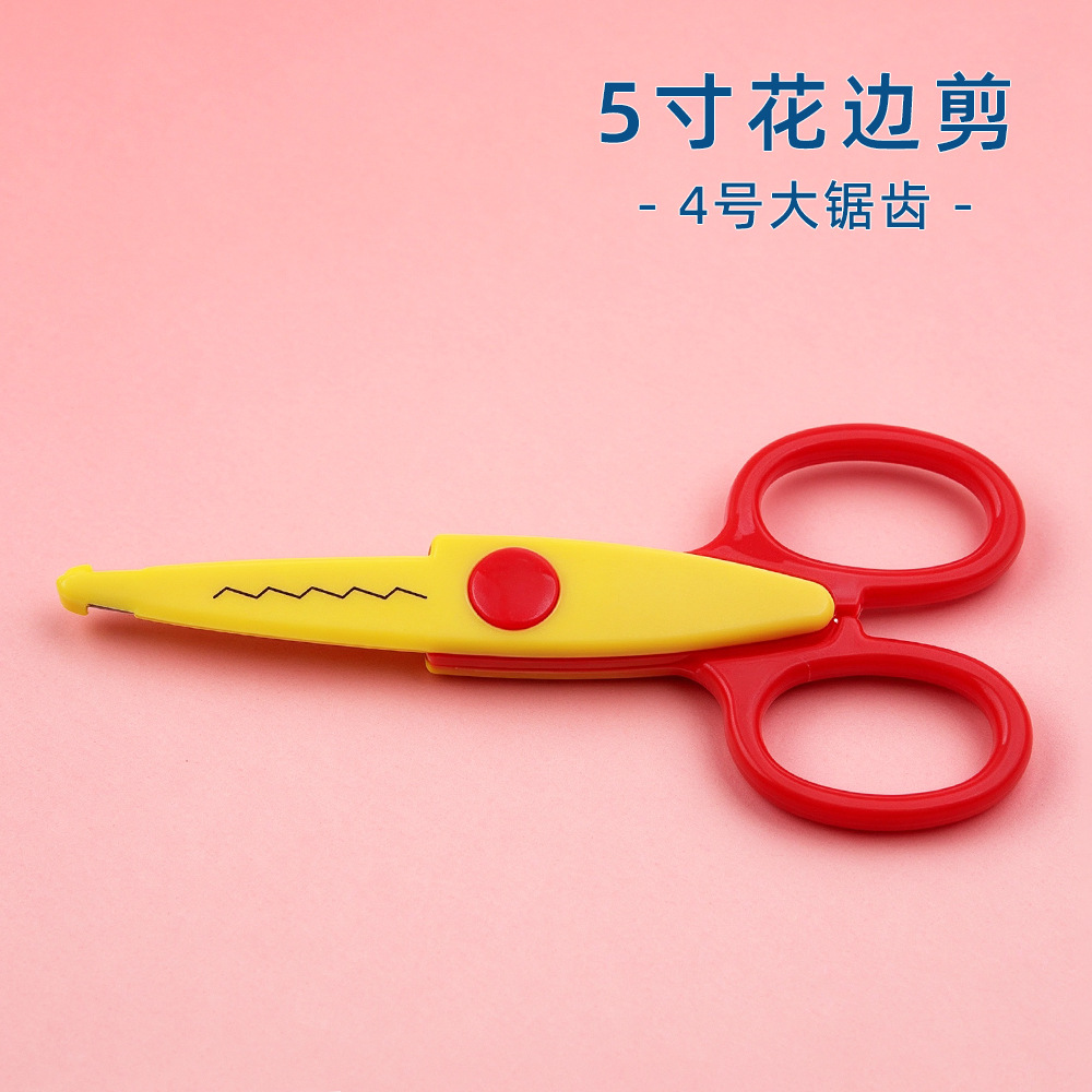Tijeras de Seguridad con Bordes de Encaje de 5 Pulgadas de Plástico para Niños y DIY image 11