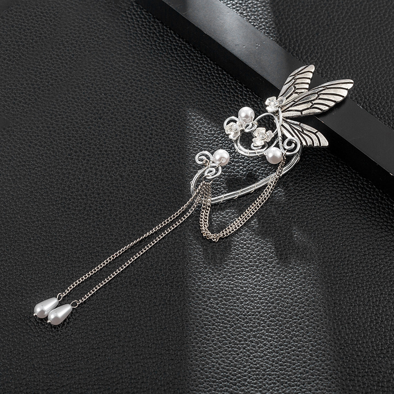 Comercio exterior popular en stock alas de mariposa largos pendientes de borla estilo antiguo clip de oreja amazon elf pendientes para mujeres
