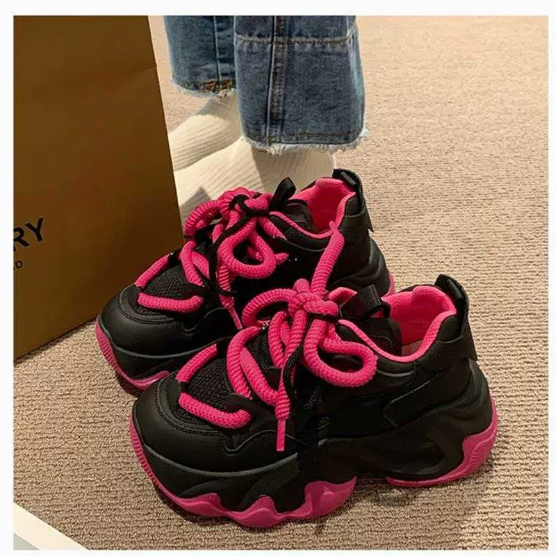 Женская обувь Torre на платформе, осень 2023, новый стиль, повседневная обувь с небольшим увеличением роста, универсальные модные кроссовки в Корейском стиле