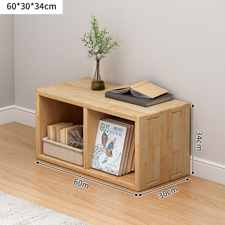 Gabinete de almacenamiento de ventana flotante de madera sólida, estante de balcón, estante contra la pared, armario de almacenamiento de barra larga de una sola capa, estante de piso bajo