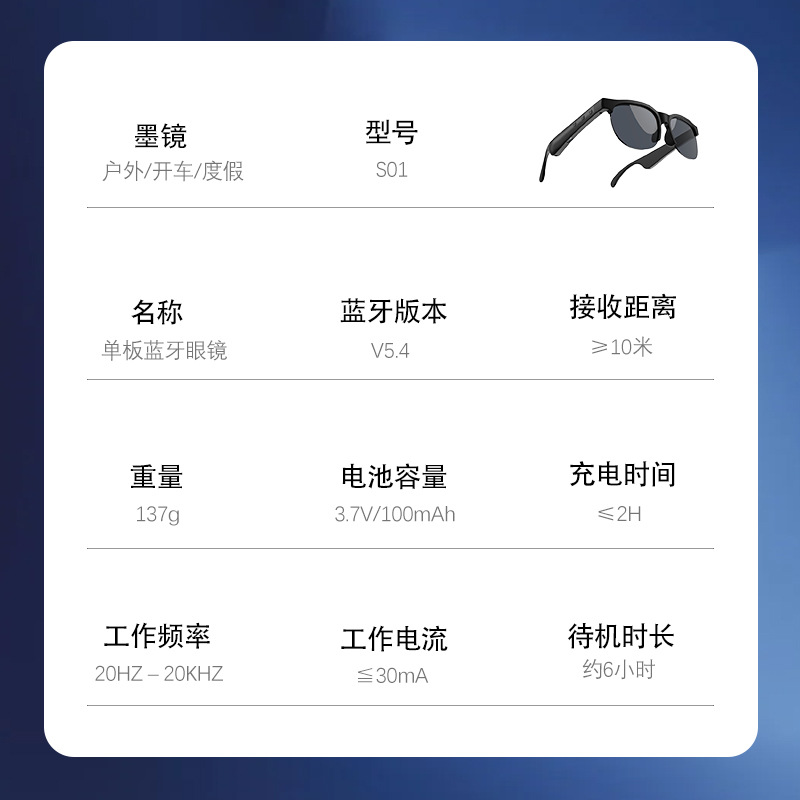 [Gas inteligentes] 2026 nuevos auriculares Bluetooth inalámbricos gafas de llamada ultra clara 2 en 1