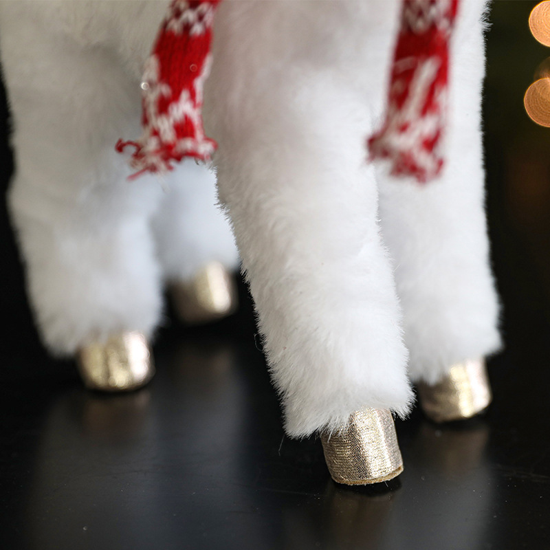 Decoraciones de Navidad muñecas de alce blanco muñecas de ventanas del centro comercial en el hogar props decoración del árbol de Navidad