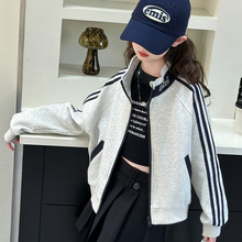 女童棒球服秋装2025新款洋气儿童中大童外套春秋款小女孩夹克上衣
