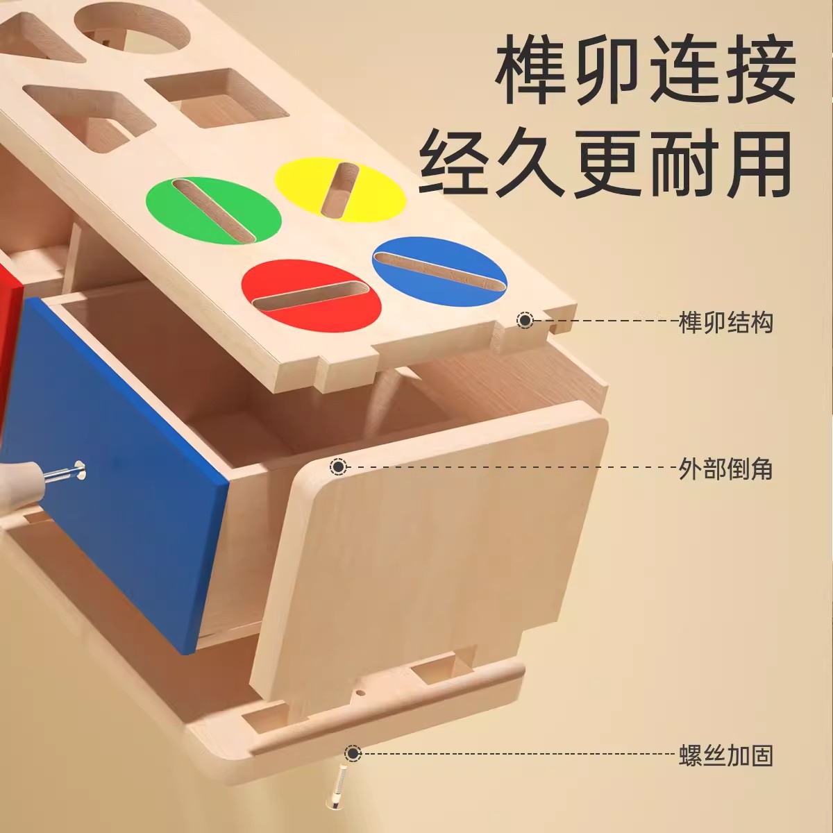 Montessori Coin Box Baby Fine Action Color Coincidencia Forma Cognitive Aids Educación temprana Juguetes educativos 1 a 3 años