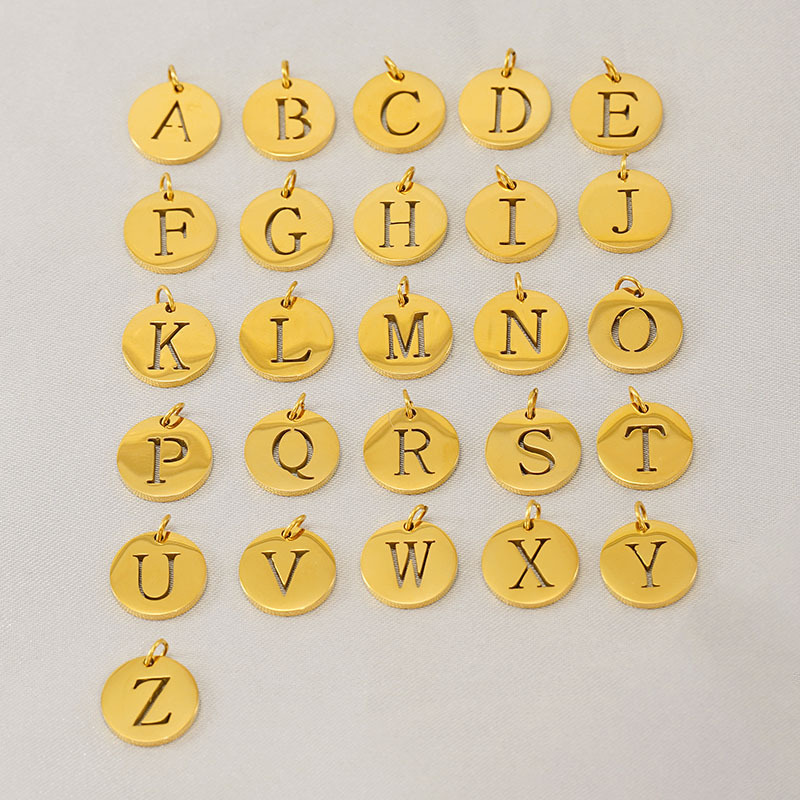 1 Stuk 12*1.4mm 304 Roestvrij Staal Letterpatroon Hanger display picture 1