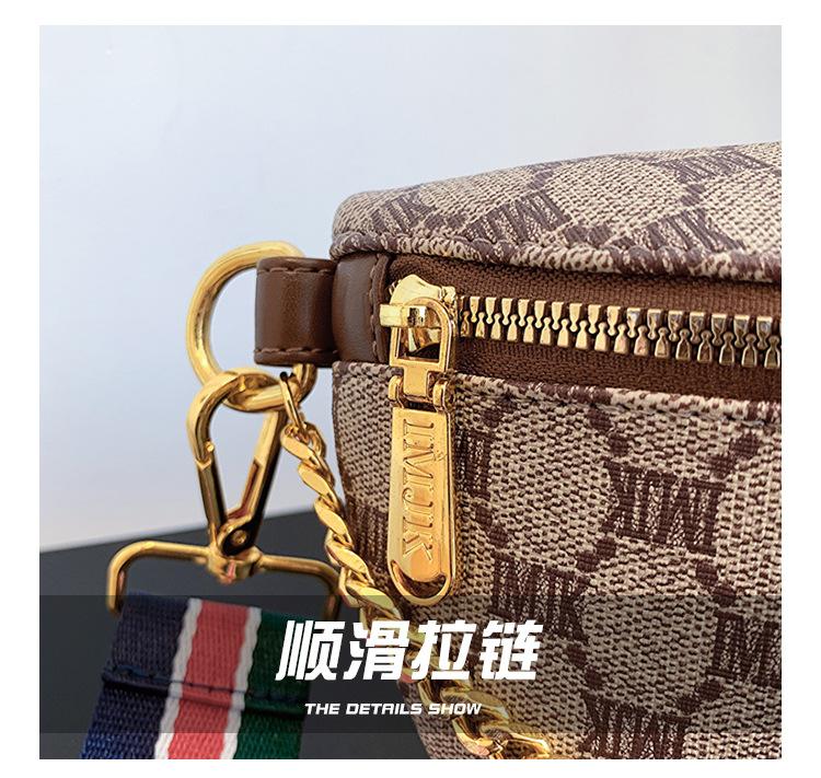 Advanced 2023 New French Alphabet Printed Canvas Women's Chest Broadband One Shoulder Crossbody Bag_voghion.com
