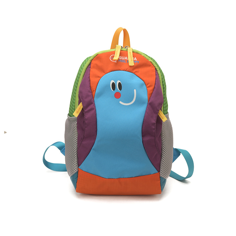 Hermosa cara sonriente para padres e hijos viajar mochila de gran capacidad de contraste de color bolsas escolares de dibujos animados lindas mochila infantil