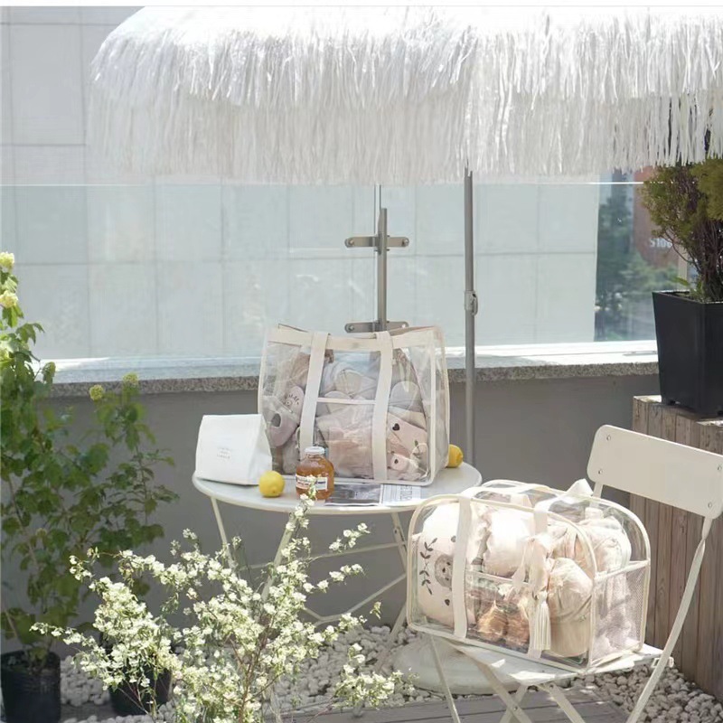 Bolsa de playa de Corea del Sur bolsa impermeable de PVC transparente bolsa de viaje de gran capacidad bolsa de natación bolsa de almacenamiento de Juguetes