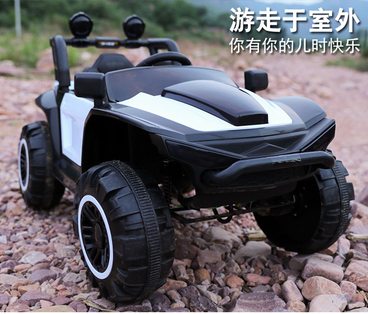 廠家批發新款兒童電動汽車四輪越野車音樂燈光遙控大汽車