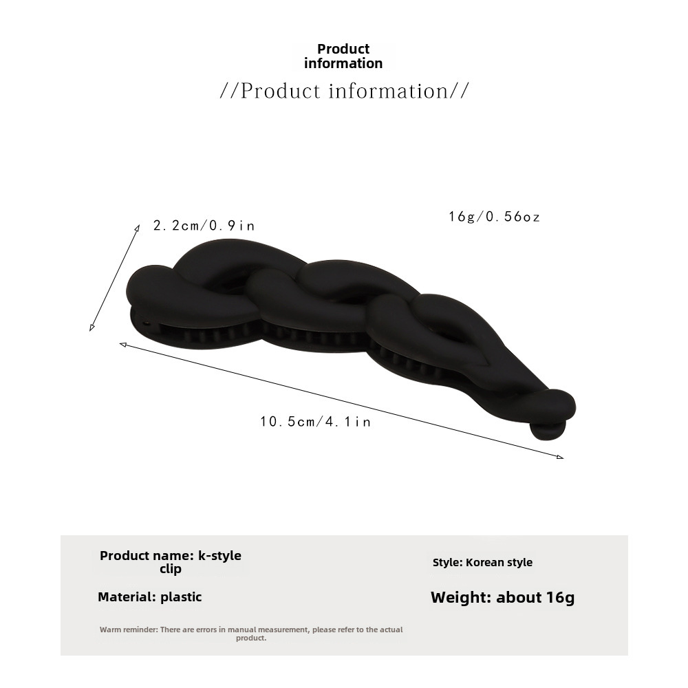 Barrette banane minimaliste pour queue de cheval haute mate_voghion.com
