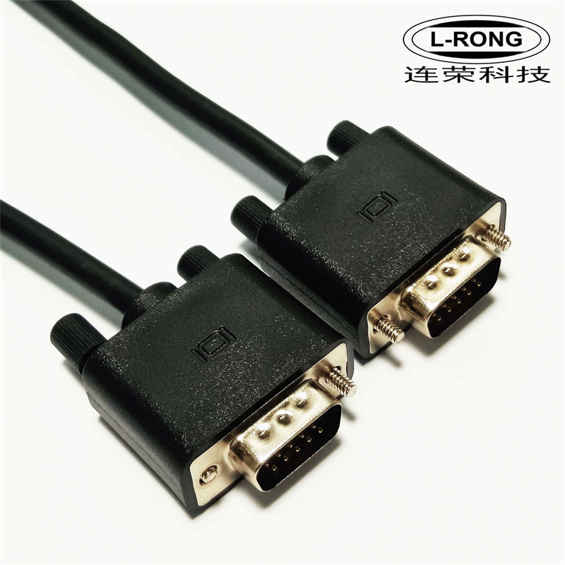 VGA线3+2 3+4 3+6VGA CABLE 双磁环 公对公 HDB15公头线 1.5M