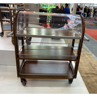 Southern Hotel Delivery Car C- 113 Redwood Three-layer Service Car Western Cake Shop Hotel Restaurant Cake Car with Cover