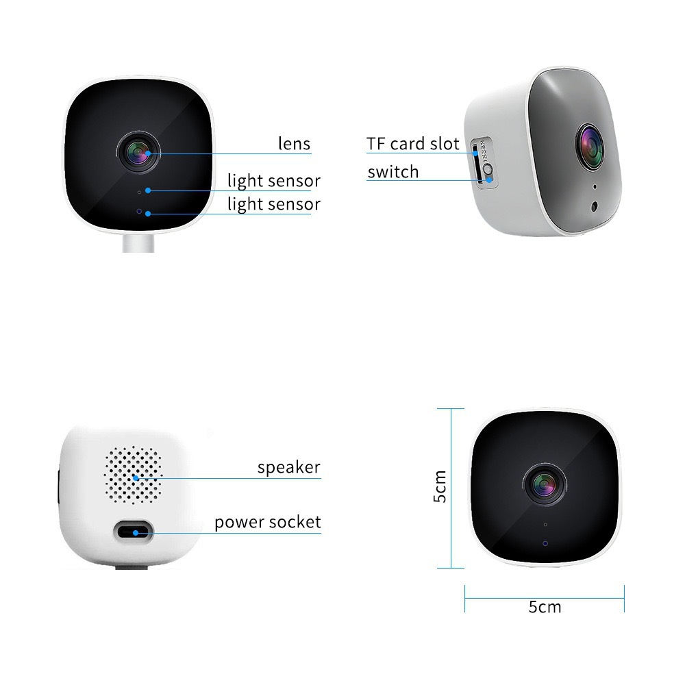 Wireless WiFi Card Camera Window Smart HD Wide-Angle Mobile Remote Surveillance Camera Cross-Border Wholesale