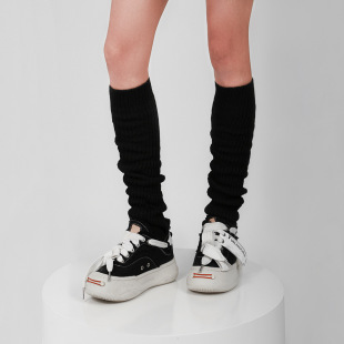 Knitted socks cover jk white socks women's calf cover spring piled socks hot girls long black elephant socks