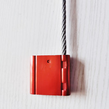 直径5.0mm铝合金集装箱封条可印序列号条形码二维码抽紧钢丝封条