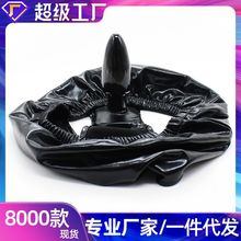 成人用品女用内裤阳具黑色夫妻玩具自慰器具弹力皮裤漆皮裤子批发