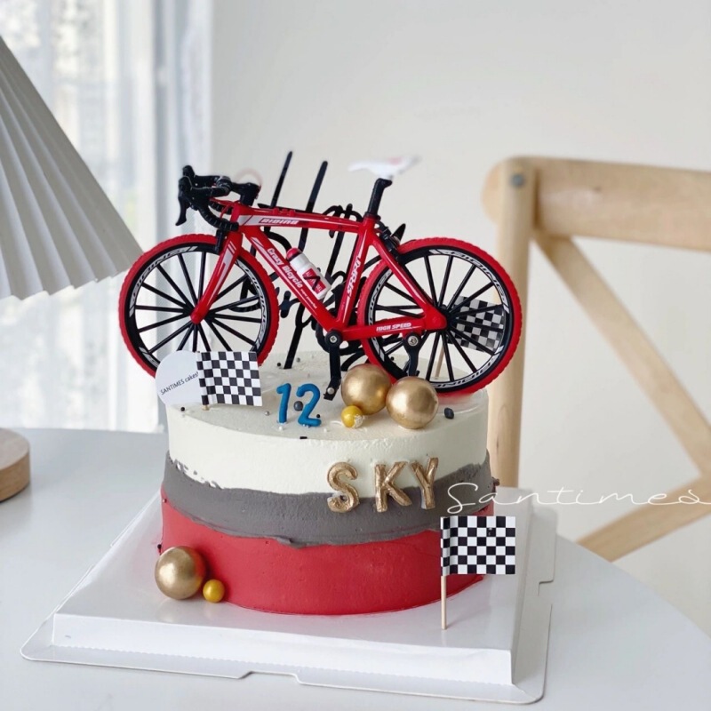 Trendy Men's Cake Decoration Road Bike Model Ornament Mountain Bike Male Idol Birthday Decoration Topper Trendy Men's Cake Decoration Road Bike Model Ornament Mountain Bike Male Idol Birthday Decoration Topper