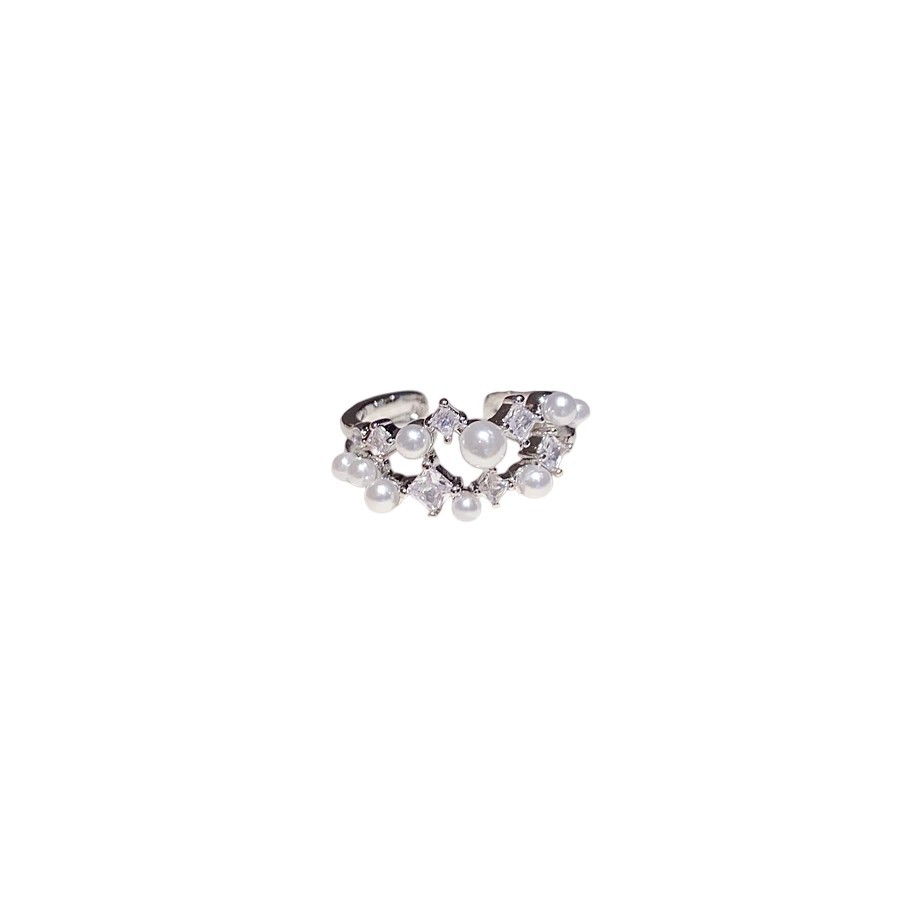 French Vintage Style Pearl Zircon Multi-layer Ring For Women_voghion.com