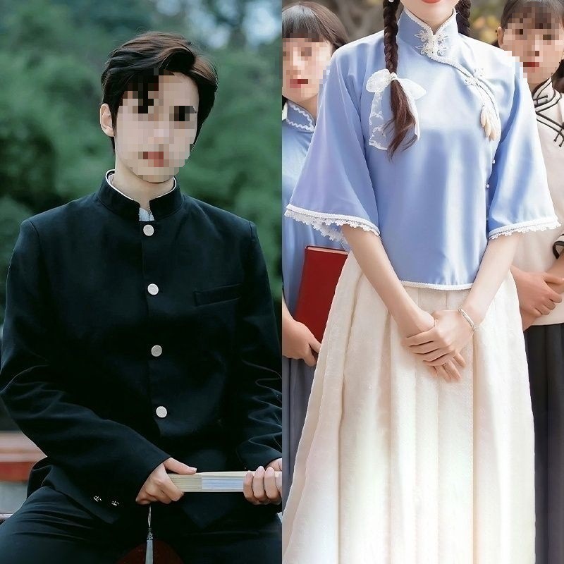 班服演出学生民国风女装中山装民国时期服装女合唱复古五四青年装