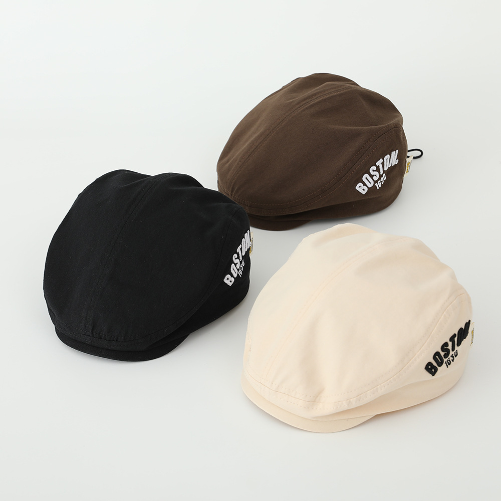 Boston sombrero de protección solar para niños, primavera y otoño, chico guapo, boina de calles, gorra pintora de niñas
