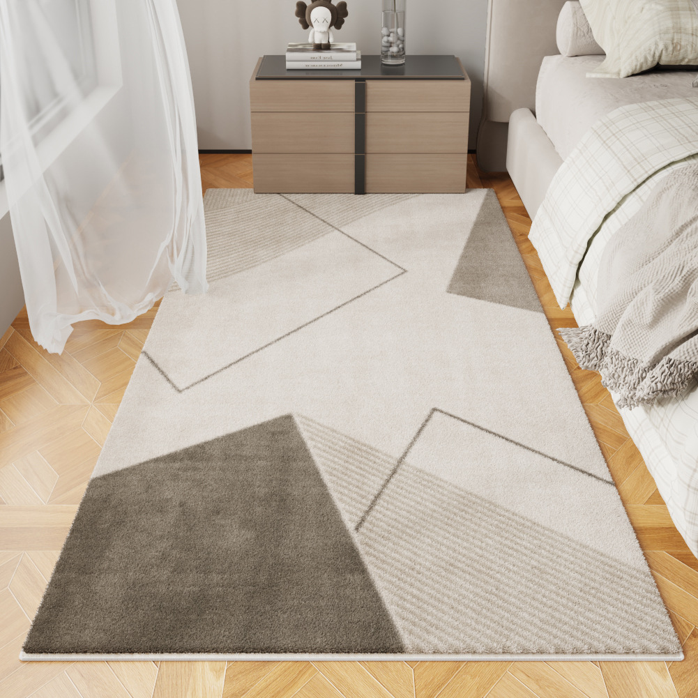 奶油風臥室床邊毯輕奢復古法式2024新款客廳高級感防滑地墊