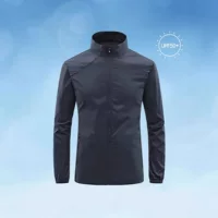 Дышащая куртка из ледяного шелка для мужчин повседневная одежда с стоячим воротником кожа ветровка летняя тонкая куртка Рыбалка солнцезащитный крем