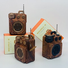 レトロa6高音質ラジオbluetoothオーディオポータブルミニ屋外デスクトップスピーカーデスクトップパソコン *