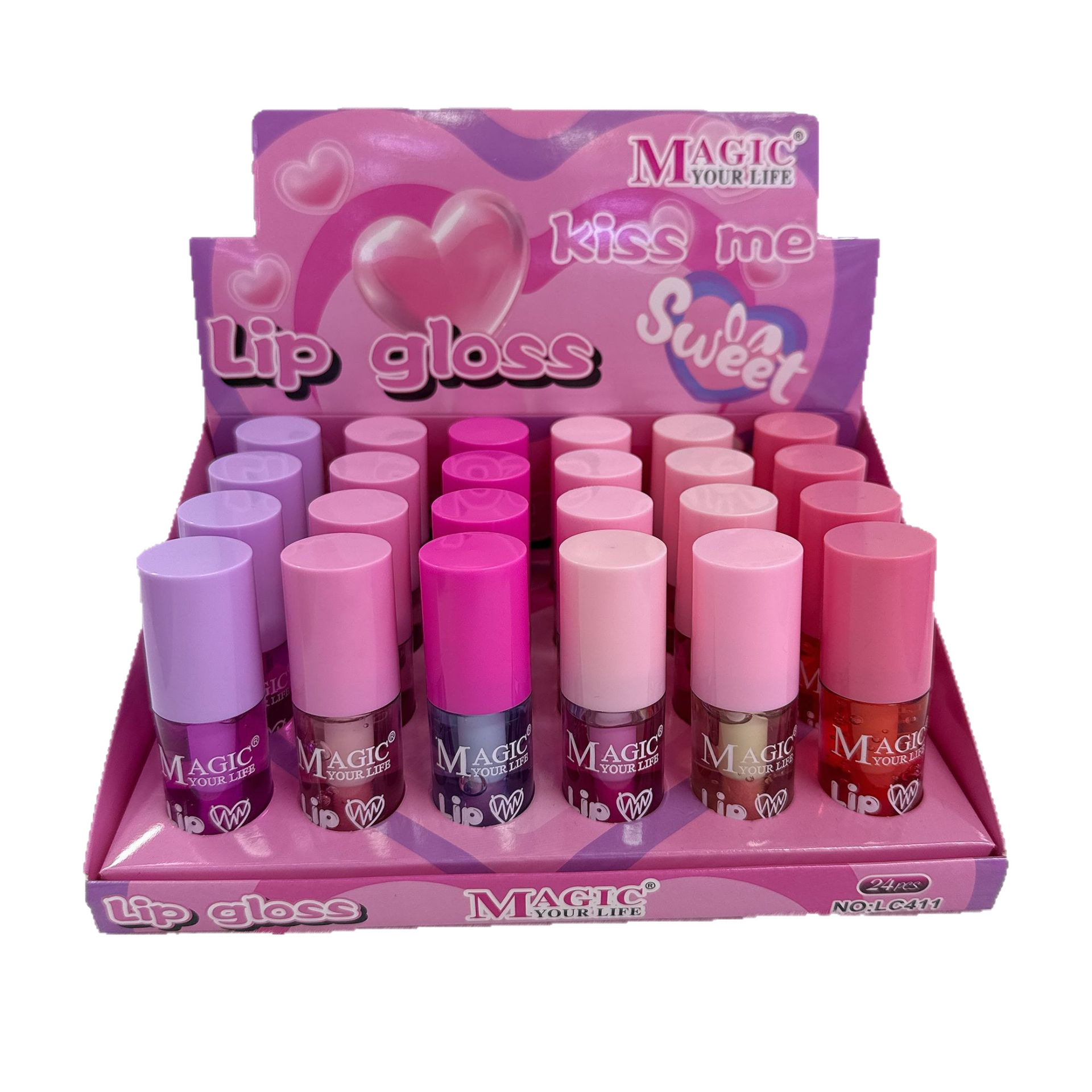 MAGIC lindo dibujos animados hidratante hidratante luz de agua lápiz labial agua hidratante esmalte de labios espejo de luz de agua brillo de labios de vidrio brillo de labios