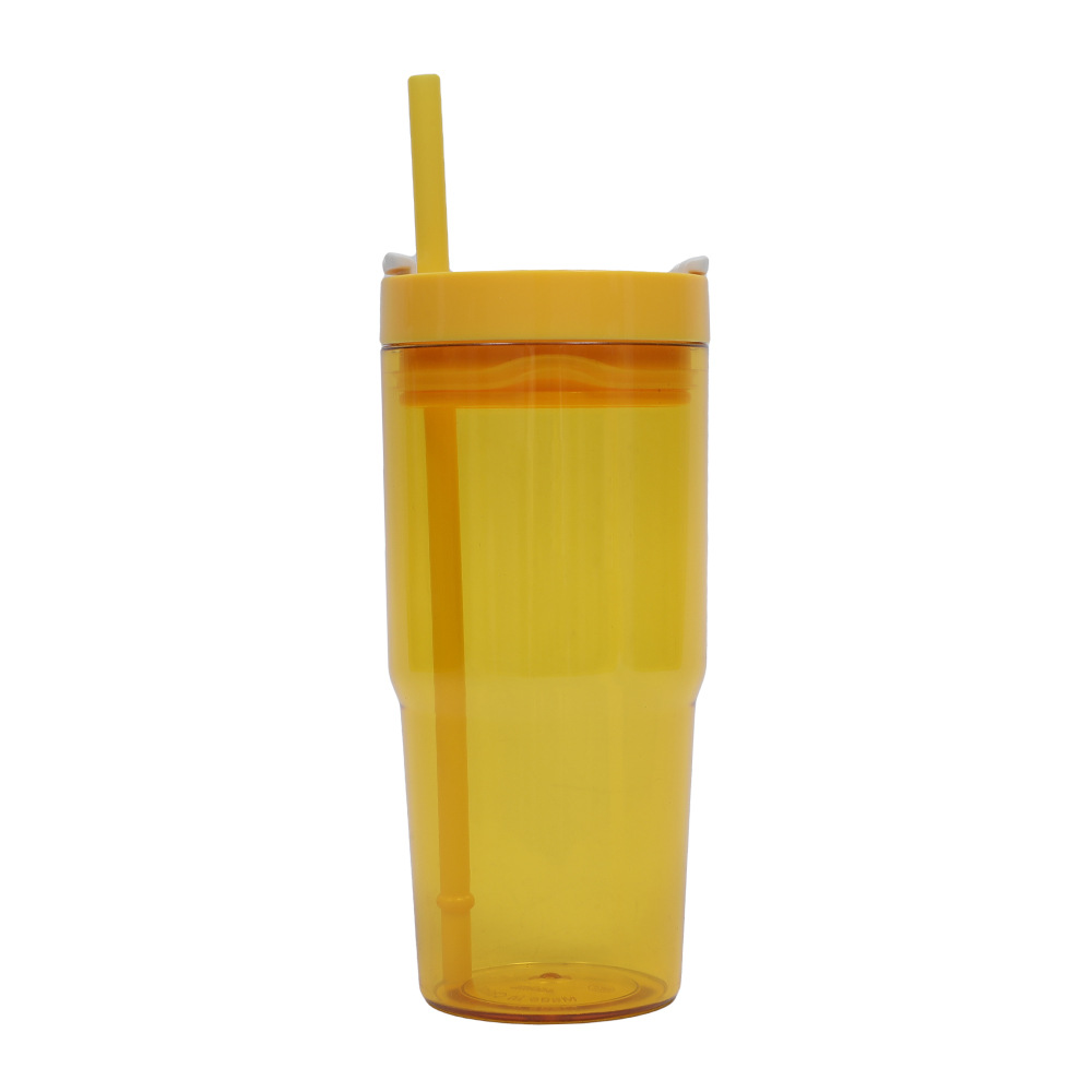 Taza de coche de comercio exterior transfronteriza de 40oz Taza de plástico gigante Juego de tres piezas con pajita Taza de agua de gran capacidad y alto valor